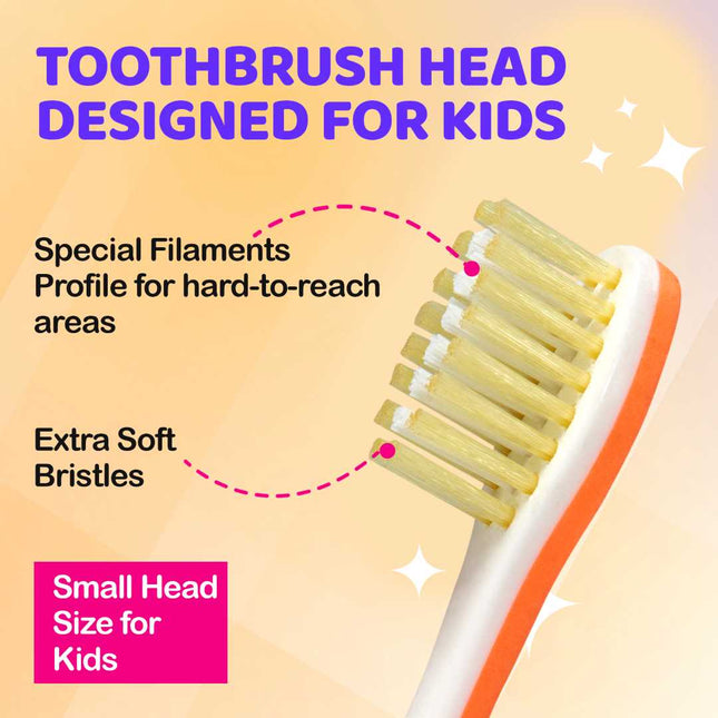 GIGGLES Toothbrush with Soft Bristles for Kids