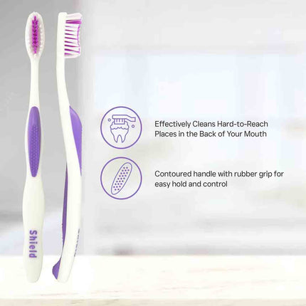 SENSATION Toothbrush with Curved Head for Deeper Reach