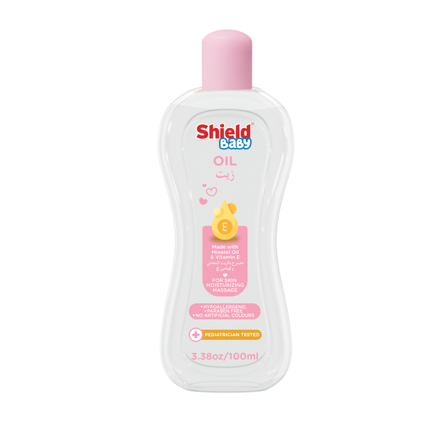 Baby Oil Formulated with Mineral Oil and Vitamin E