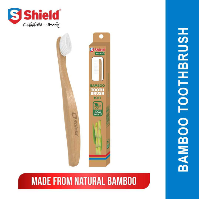Bamboo Toothbrush with Ergonomic Thumb Grip & Care Cover