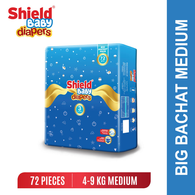 Big Bachat Pack Diaper Size 3 Medium 72 Pcs for 4 to 9 Kg