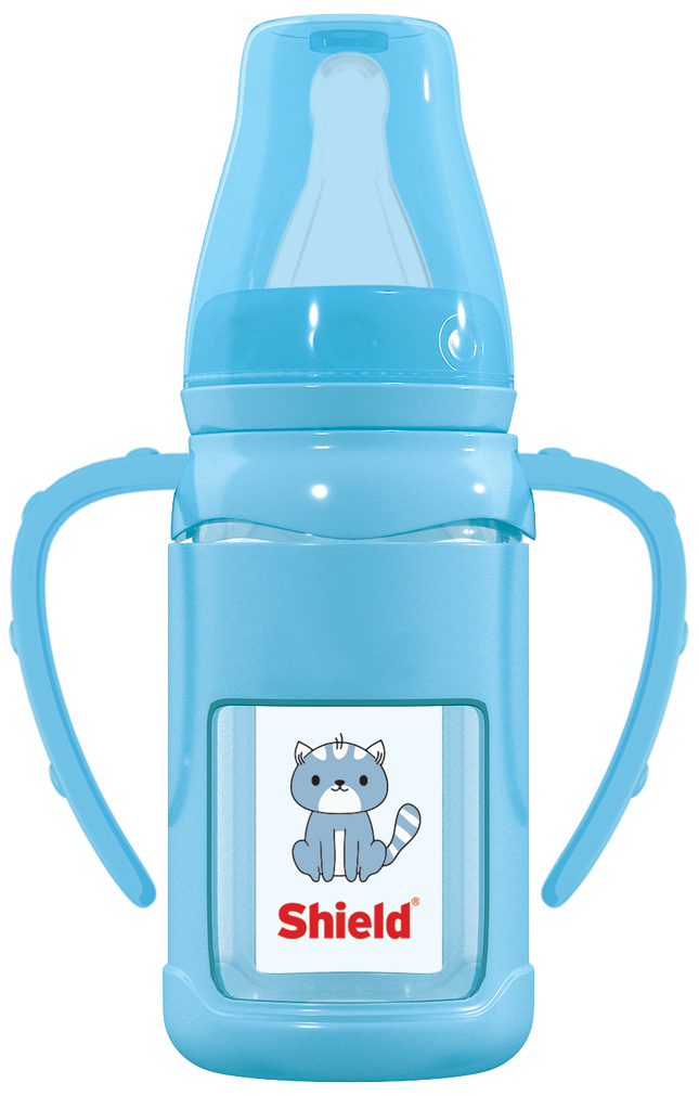Glass Feeder with Handle and Silicone Protector