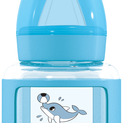 Glass Feeder with Handle and Silicone Protector