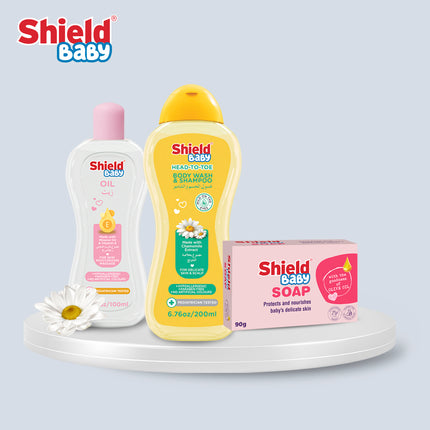 Calm Bath Bundle – Baby Shampoo 200ml, Baby Soap 90g & Baby Oil 100ml