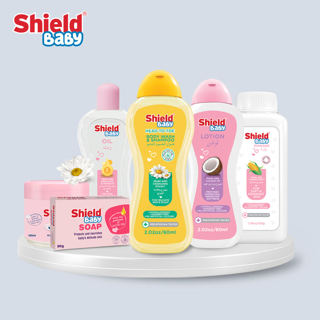 New Mom Starter Bundle – Baby Jelly, Soap, Oil, Shampoo, Lotion & Powder