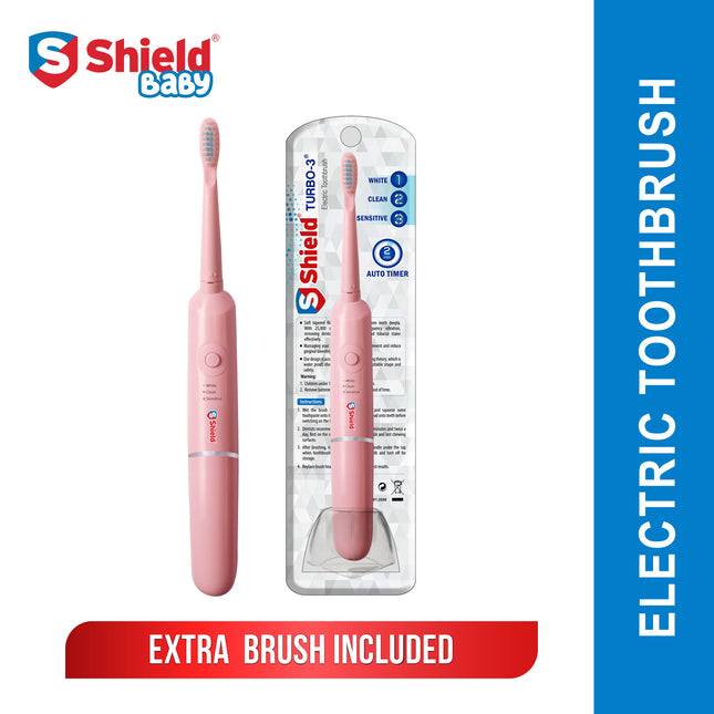 Electric Toothbrush Turbo-3 battery operated with 2 brush heads