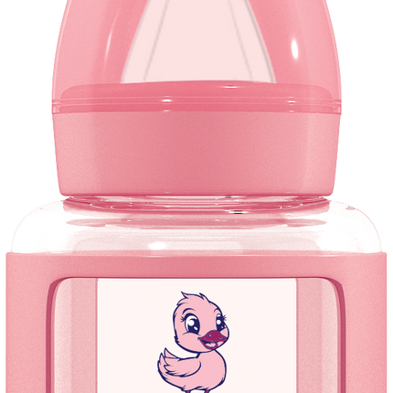 Glass Feeder with Handle and Silicone Protector