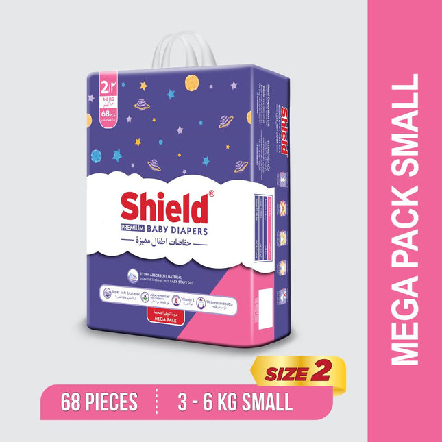 Premium Baby Diaper Mega Pack Size 2 Small 68 Pcs for 3 to 6 Kg