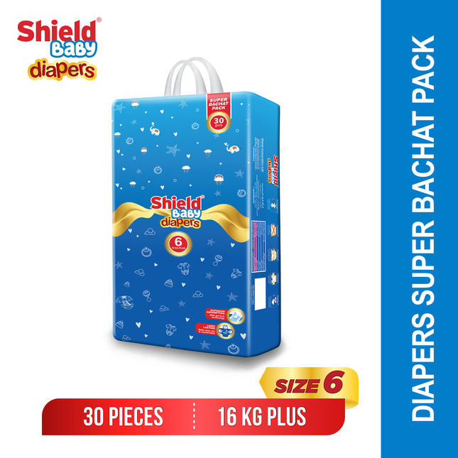 Baby Diaper Super Bachat Pack Size 6 (16 KG Plus) 30 Count