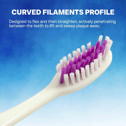 SENSATION Toothbrush with Curved Head for Deeper Reach