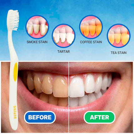 SMOKERS Toothbrush with Hard Filaments for Removing Smoke Stains