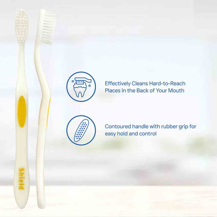 SMOKERS Toothbrush with Hard Filaments for Removing Smoke Stains