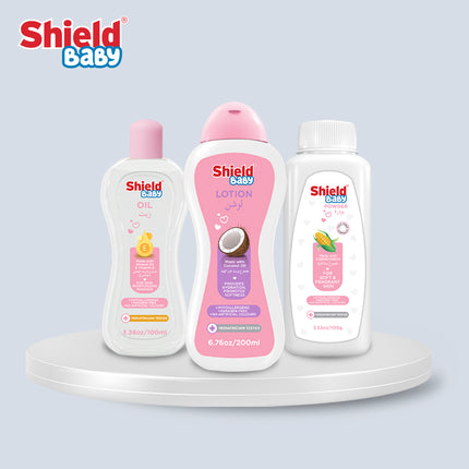 Soft Skin Essentials Pack – Baby Oil, Baby Lotion & Baby Powder Baby Care Set